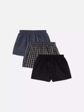 3-pack vävda boxershorts