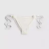 3D-blommiga bikinitrosor med knytband på sidorna