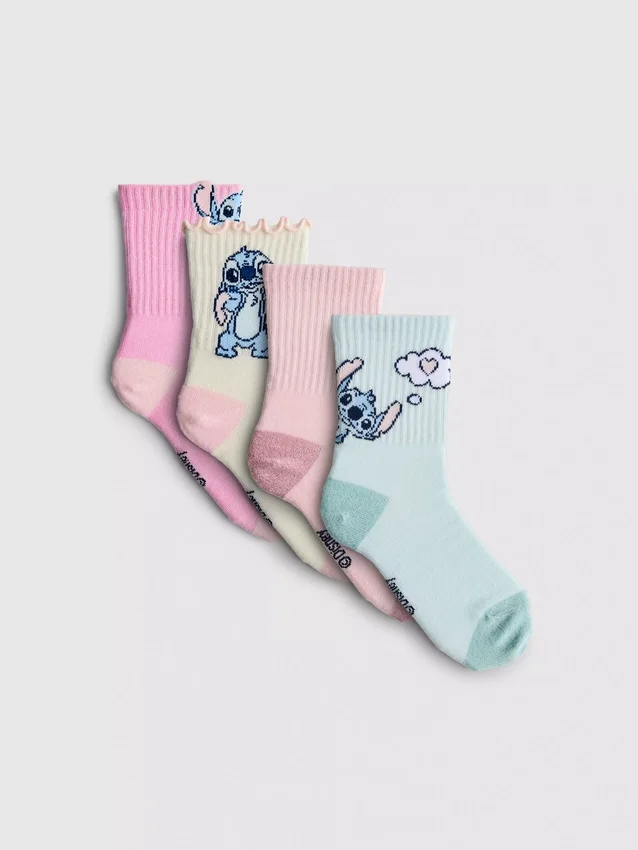 4-pack Disney-ankelstrumpor med Stitch-motiv