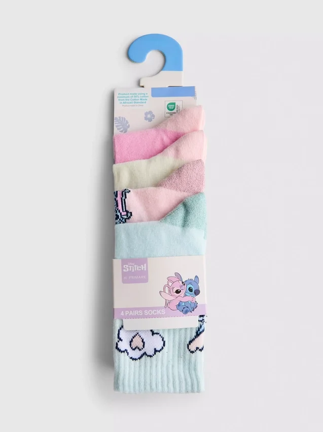 4-pack Disney-ankelstrumpor med Stitch-motiv