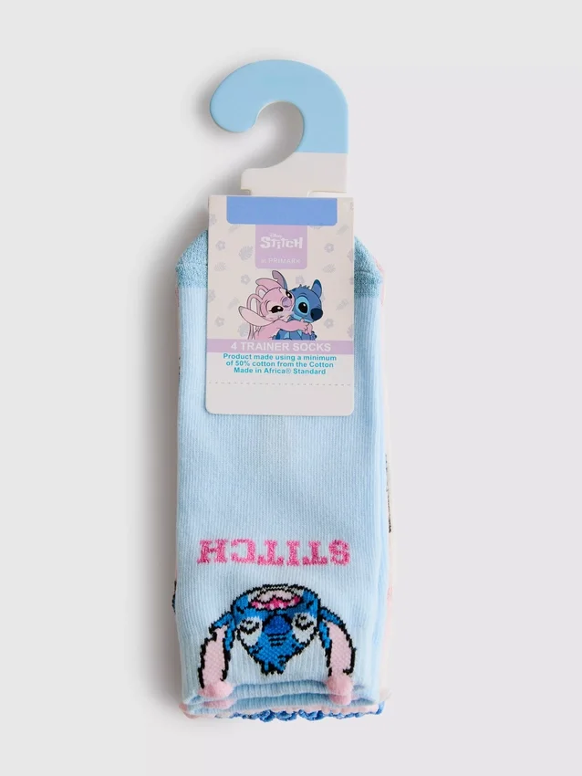 4-pack Disney-sneakerstrumpor med Stitch