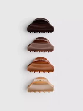 4-pack hårklämmor i samma färgton
