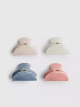 4-pack klorformade hårklämmor i gelé