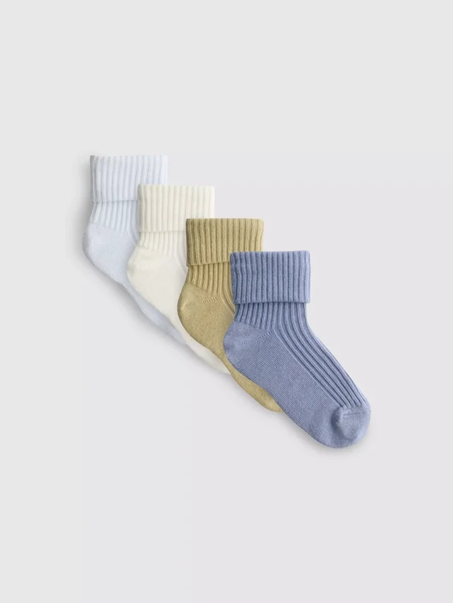 4-pack ribbade babystrumpor