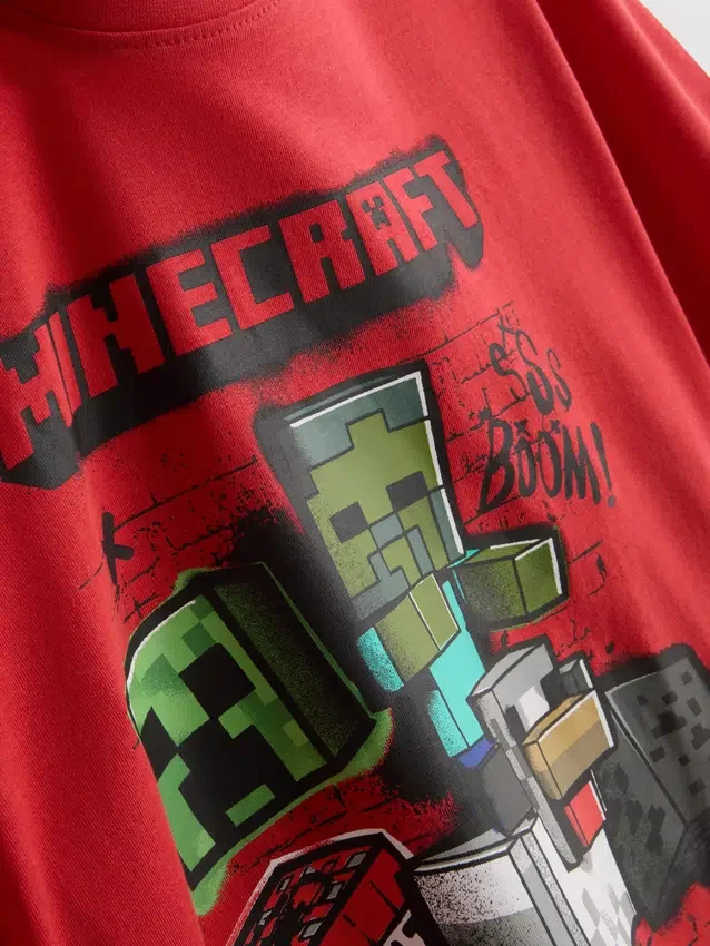 5–15 år | T-shirt med Minecraft-motiv
