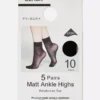 5-pack 10 denier ankelhöga strumpor