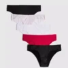 5-pack bomullsrika mönstrade brasilianska trosor