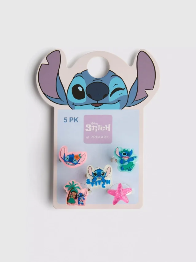 5-pack Disney-berlockringar med Stitch