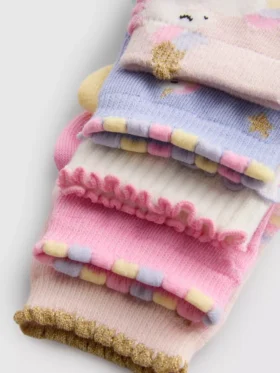 5-pack korta strumpor med enhörningsmotiv