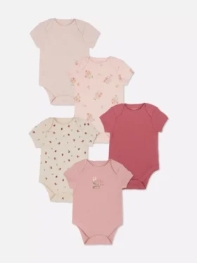 5-pack kortärmade bodys