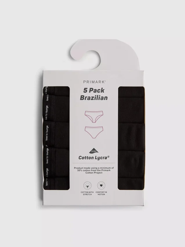 5-pack Love to Lounge bomullsrika brasilianska trosor