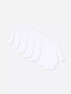 5-pack med basplagg: långärmade bodys