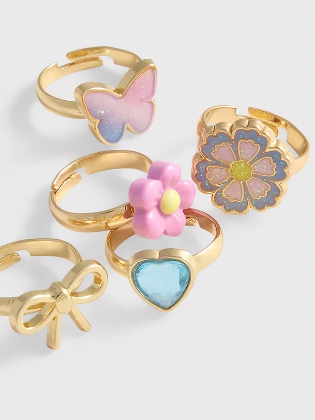 5-pack med roliga ringar