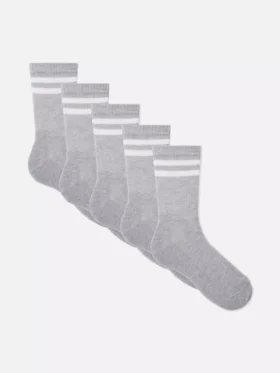 5-pack randiga sportstrumpor
