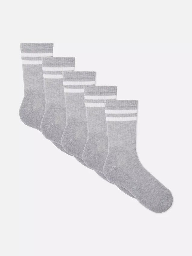 5-pack randiga sportstrumpor