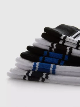 5-pack randiga sportstrumpor