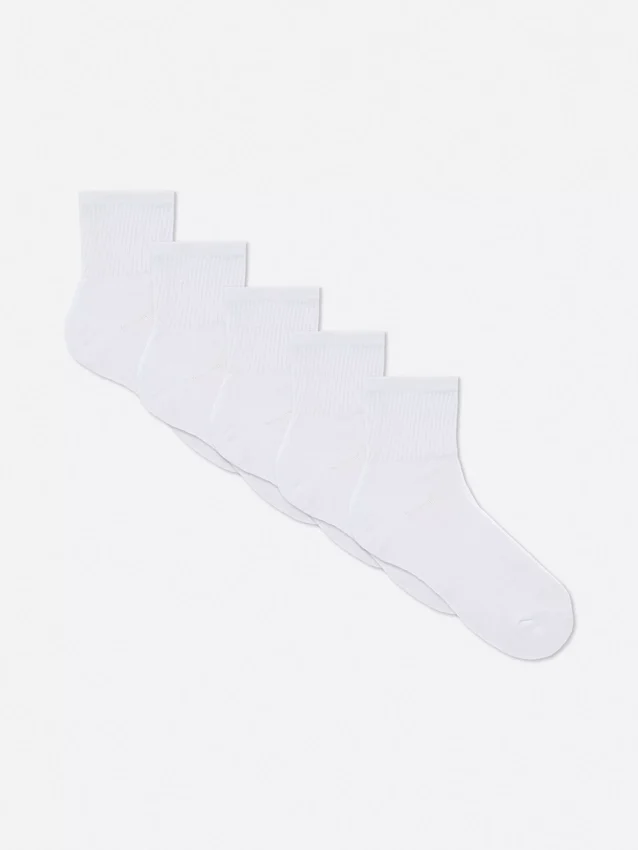 5-pack ribbade korta strumpor