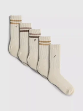 5-pack ribbade sportstrumpor