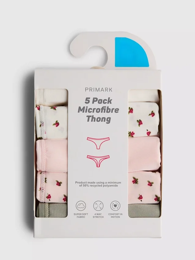 5-pack stringtrosor i mikrofiber