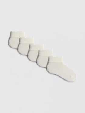 5-pack strumpor med ribbade muddar