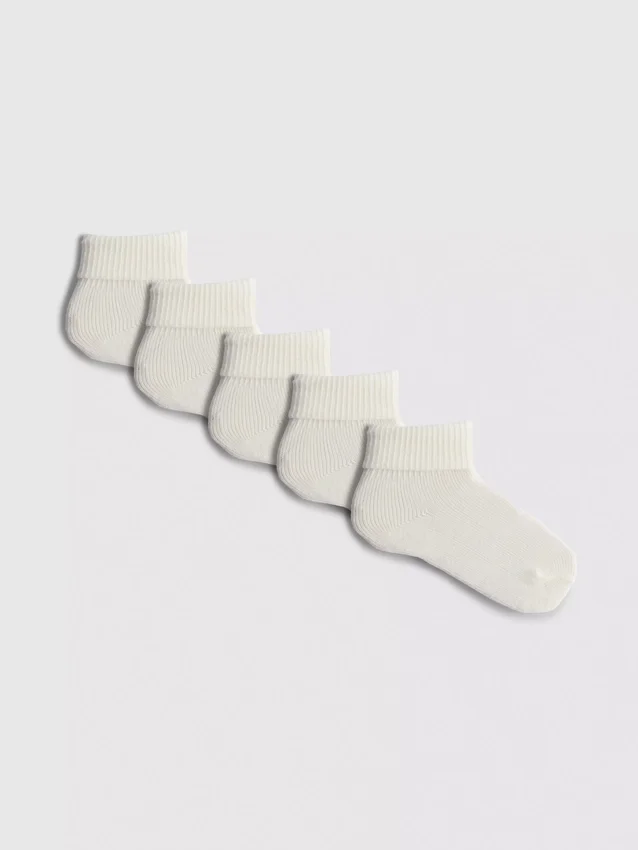 5-pack strumpor med ribbade muddar