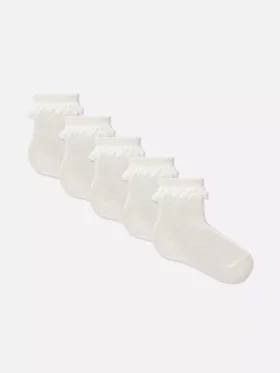 5-pack strumpor med volangkant