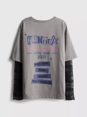 6–15 år | K-pop Demon Hunters långärmad T-shirt med spets