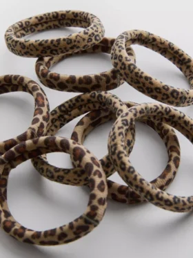 6-pack hårband med leopardmönster