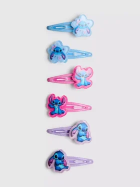 6-pack hårklämmor med Stitch från Disney