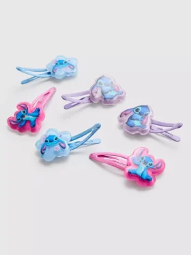 6-pack hårklämmor med Stitch från Disney