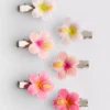 6-pack hårspännen med blommotiv