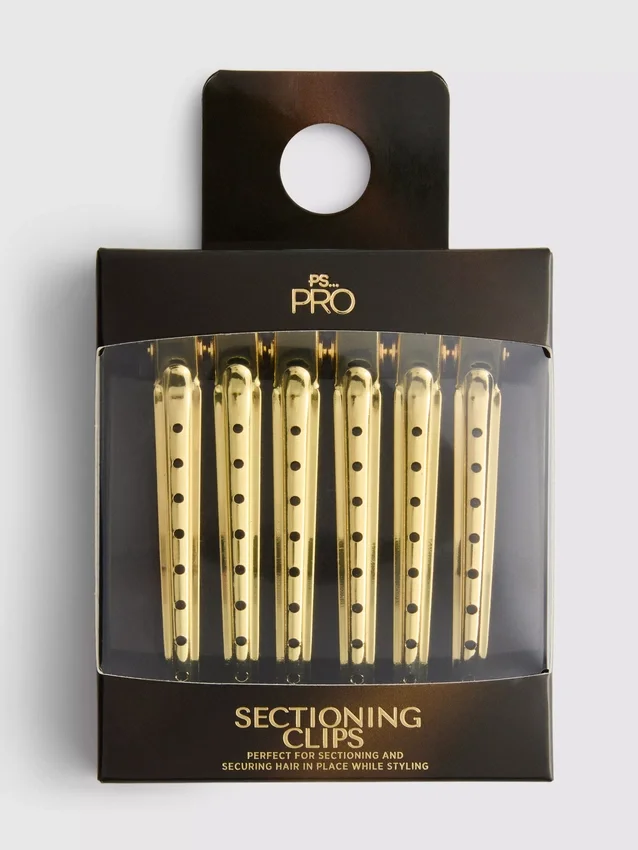 6-pack PS Pro... Hårklämmor i metall för att dela upp håret