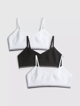 7–15 år | 3-pack ribbade korta toppar