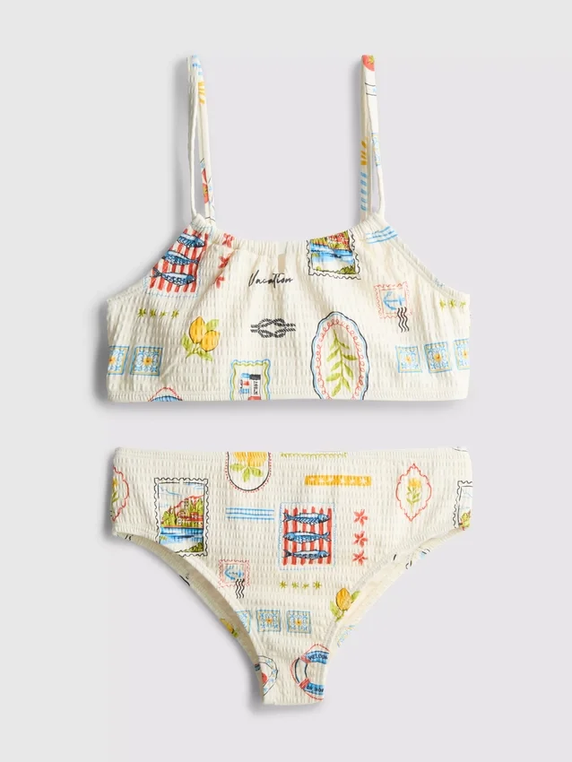 7–15 år | bikini med vykortmotiv