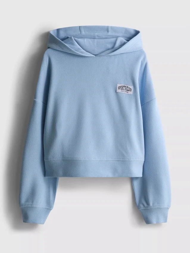 7–15 år | borstad hoodie