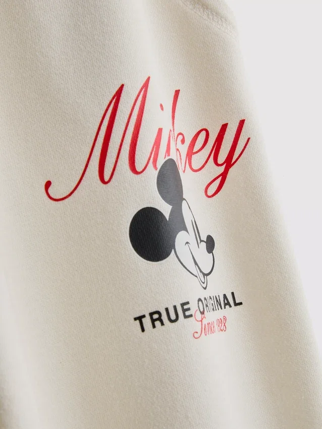 7–15 år | Disneys Mickey Mouse-mjukisbyxor med uppvikt benslut