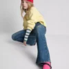 7–15 år | flare-jeans med bälte