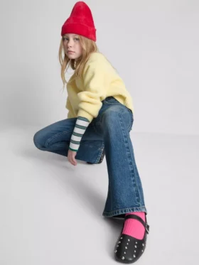 7–15 år | flare-jeans med bälte