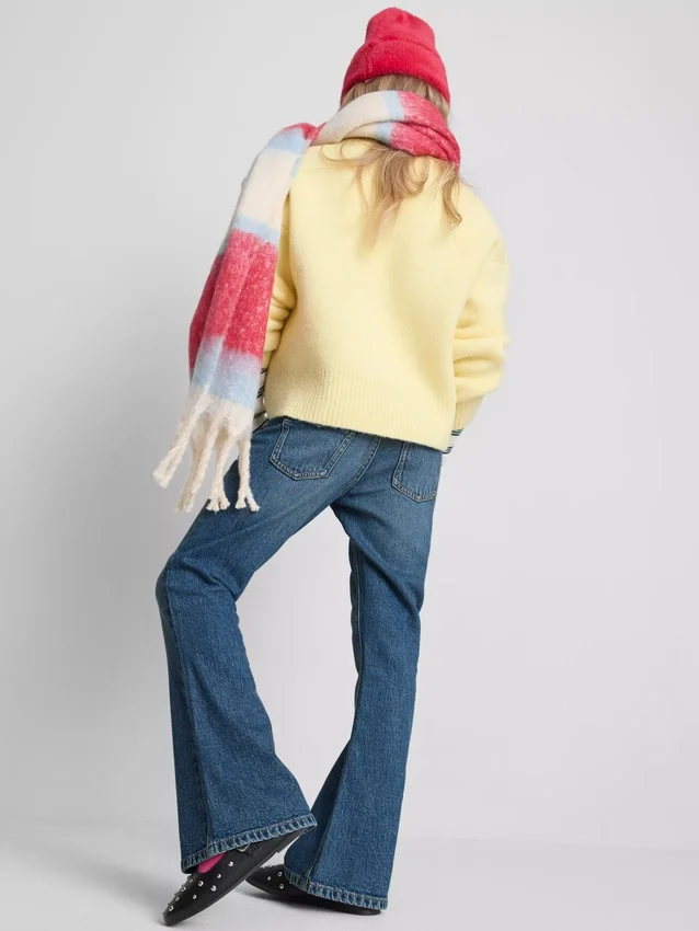 7–15 år | flare-jeans med bälte