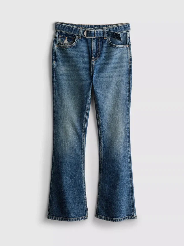 7–15 år | flare-jeans med bälte