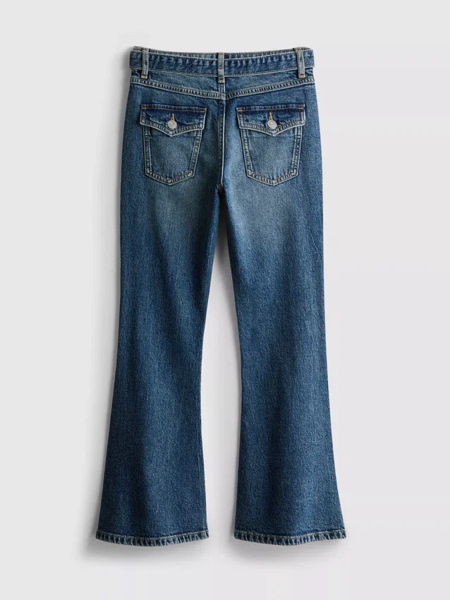 7–15 år | flare-jeans med bälte
