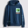 7–15 år | Hoodie med Minecraft-motiv, bomullsrik