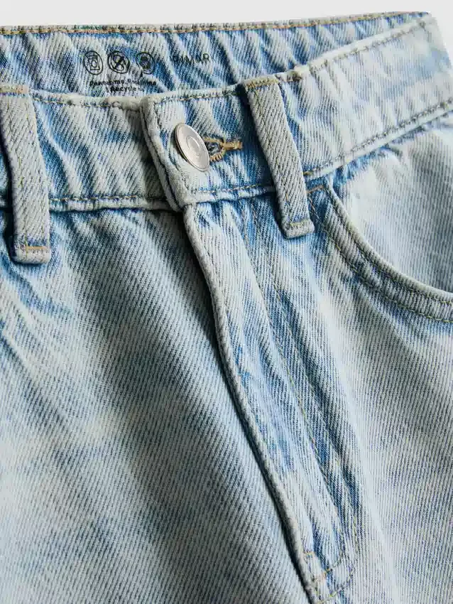 7–15 år | Jeans med slits i benslutet och vida ben