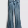 7–15 år | Jeans med veck och utsvängda ben