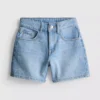 7–15 år | jeansshorts med strassrosett