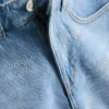 7–15 år | jeansshorts med strassrosett