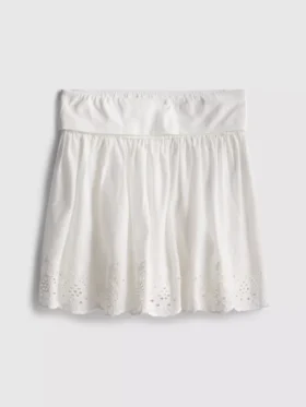 7–15 år | kjol med broderie anglaise