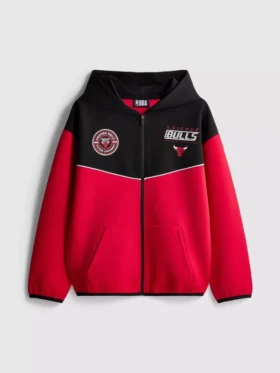 7–15 år | NBA Chicago Bulls-hoodie med dragkedja