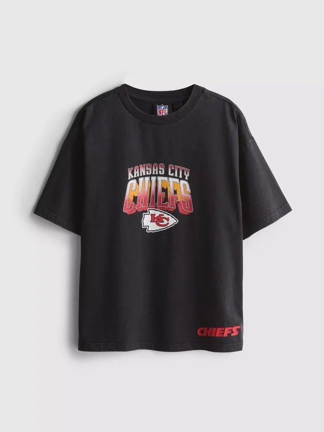 7–15 år | NFL Kansas City Chiefs T-shirt med acid wash