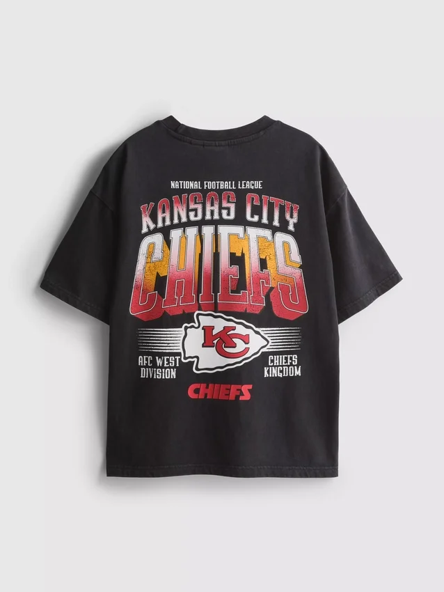 7–15 år | NFL Kansas City Chiefs T-shirt med acid wash